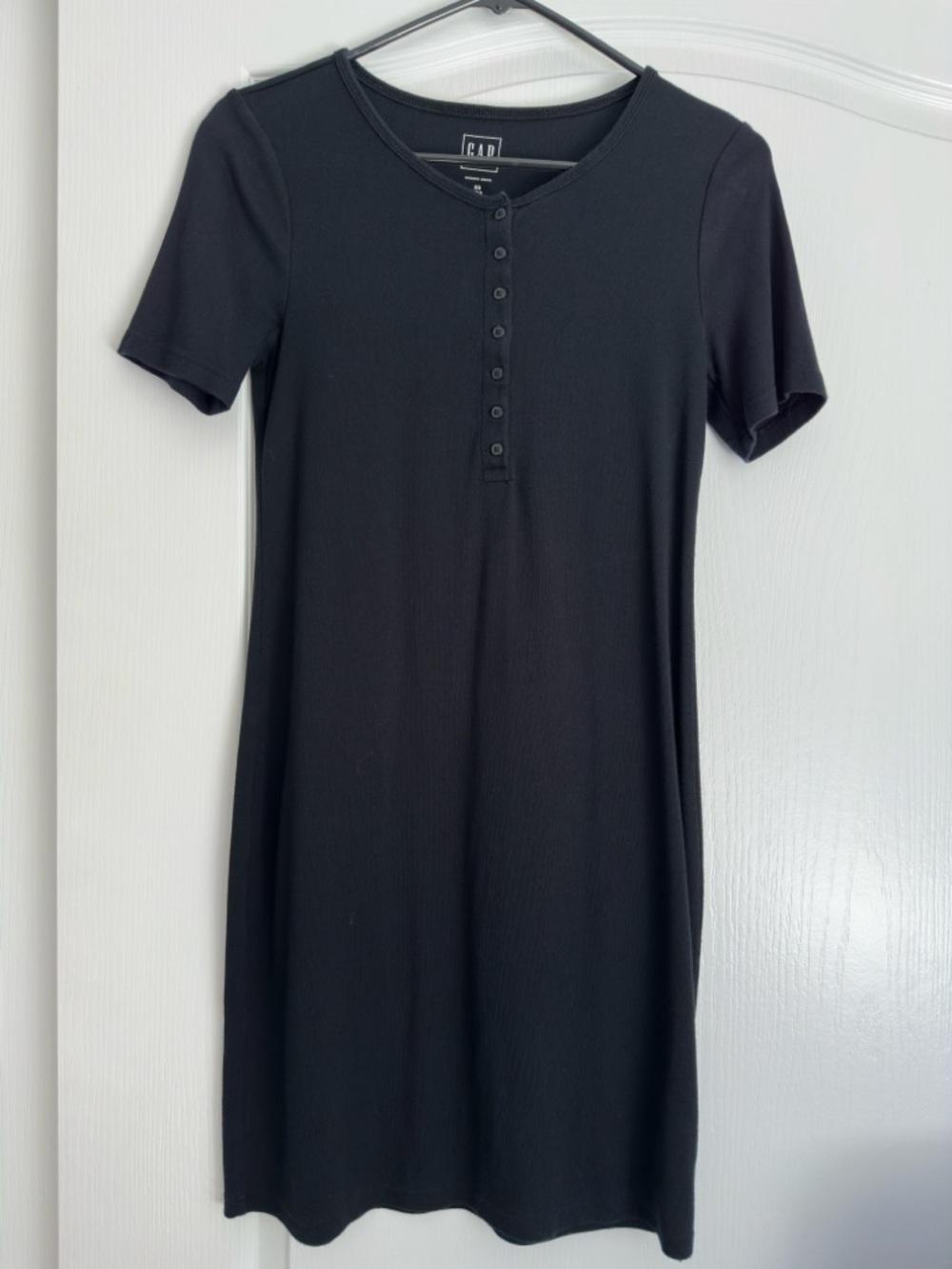 GAP Navy Short Sleeve Henley Mini Dress